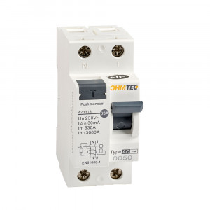 Interrupteur différentiel 1P+N 3kA, 63A type AC 300mA